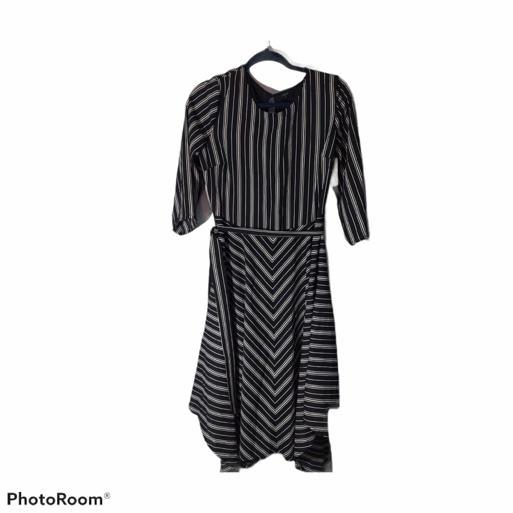 Tahari black and white striped dress size 6 - Picture 7 of 7